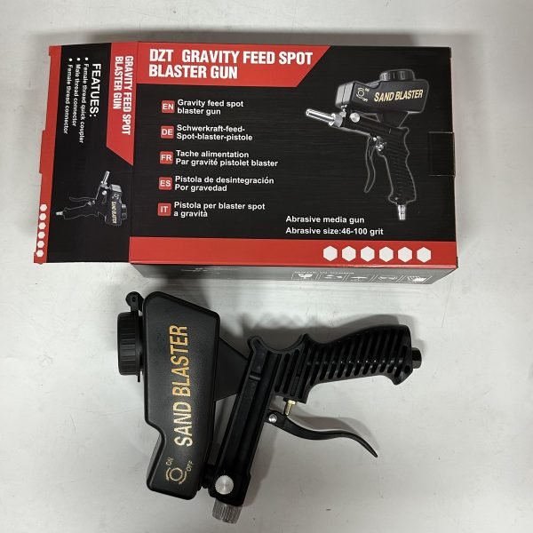 Pistola de arenado DZT 600 cc por gravedad – negra
