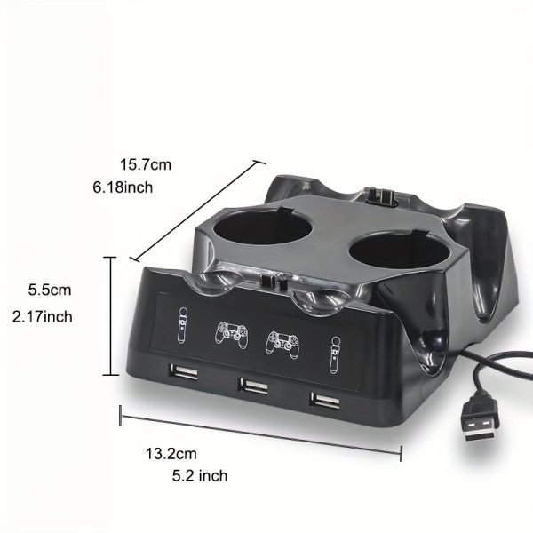 Base de carga 4 en 1 para controles PS4 y PS Move