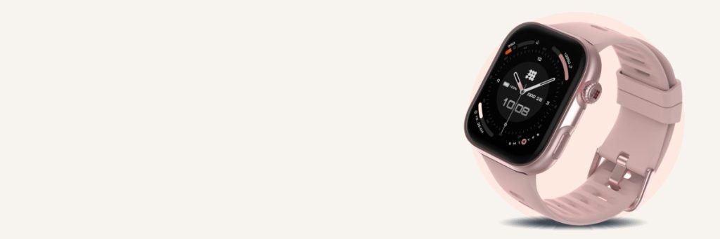 Smartwatch Cubitt rosado con correa de silicona