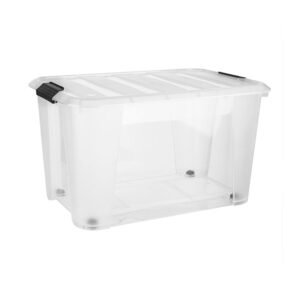Caja organizadora rodante 32 L transparente Orange Caja organizadora rodante 32 L transparente Orange