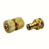Conectores rápidos de metal para manguera de jardín 1/2" y 3/4" (2 piezas) Conectores rápidos de metal para manguera de jardín 1/2" y 3/4" (2 piezas)