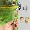 Conectores rápidos de metal para manguera de jardín 1/2" y 3/4" (2 piezas) Conectores rápidos de metal para manguera de jardín 1/2" y 3/4" (2 piezas)