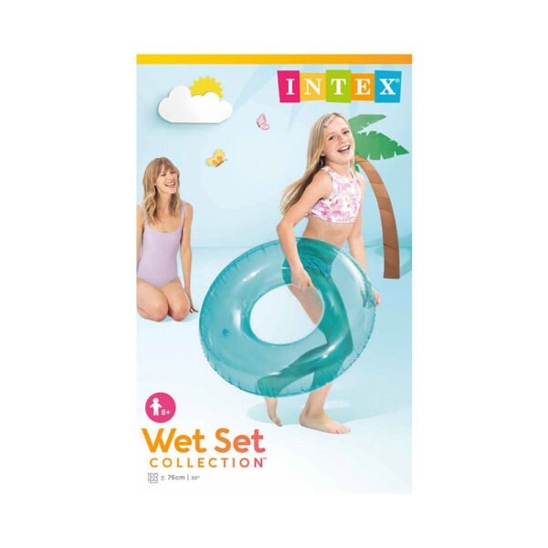 Flotador aro transparente inflable 30" Intex