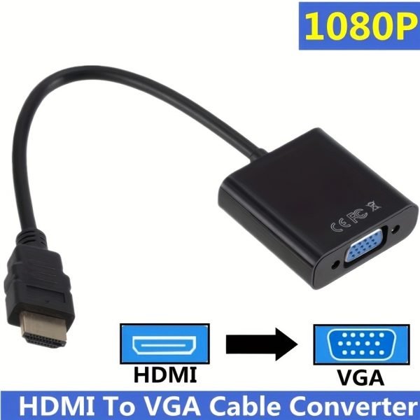 Adaptador HDMI a VGA con cable 1080P