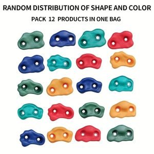 Presas de escalada para niños (12 piezas, colores surtidos)