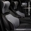 Juego de reposacabezas y cojín lumbar ergonómico para auto – gris