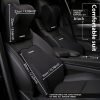 Juego de reposacabezas y cojín lumbar ergonómico para auto – gris