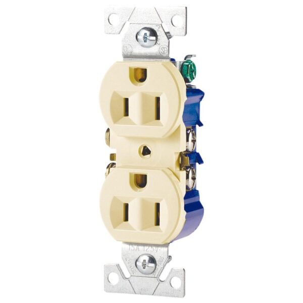 Toma doble polarizado empotrable 15 A 125 V beige Cooper