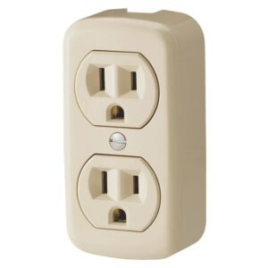 Toma sobrepuesto doble polarizado 15 A 125 V beige Cooper