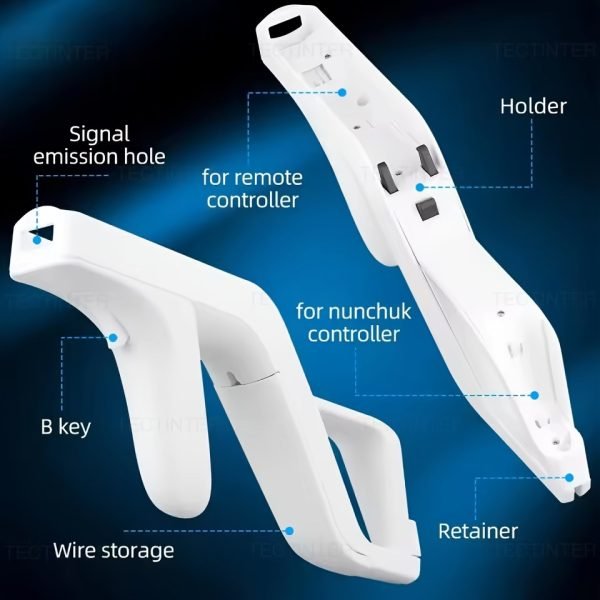 Pistola Zapper para Nintendo Wii (Wii Remote y Nunchuck)